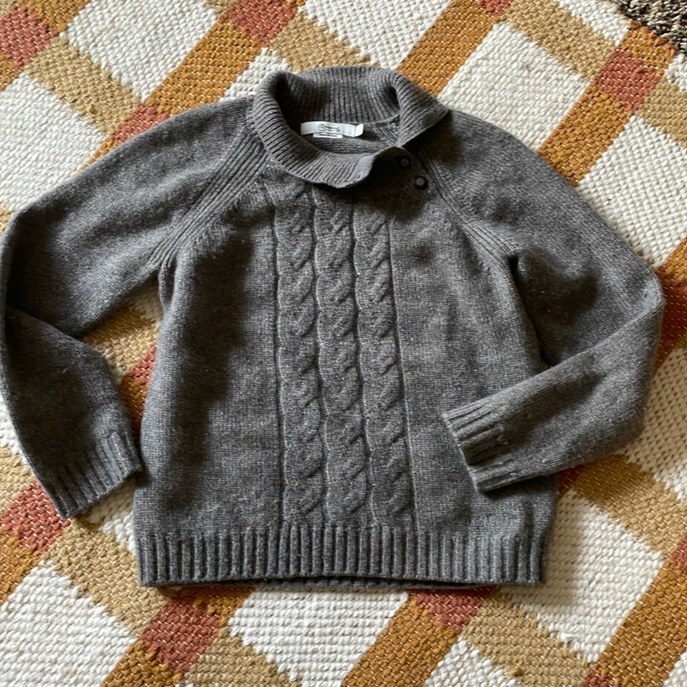 Kids Bonpoint 100% cashmere sweater size 8 taupe tan neutral color